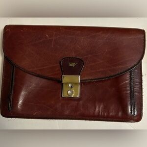 Braun Buffel Men’s burgundy Leather wrist bag